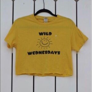 Wild Wednesdays Vintage Summer Crop Top Tee (S)